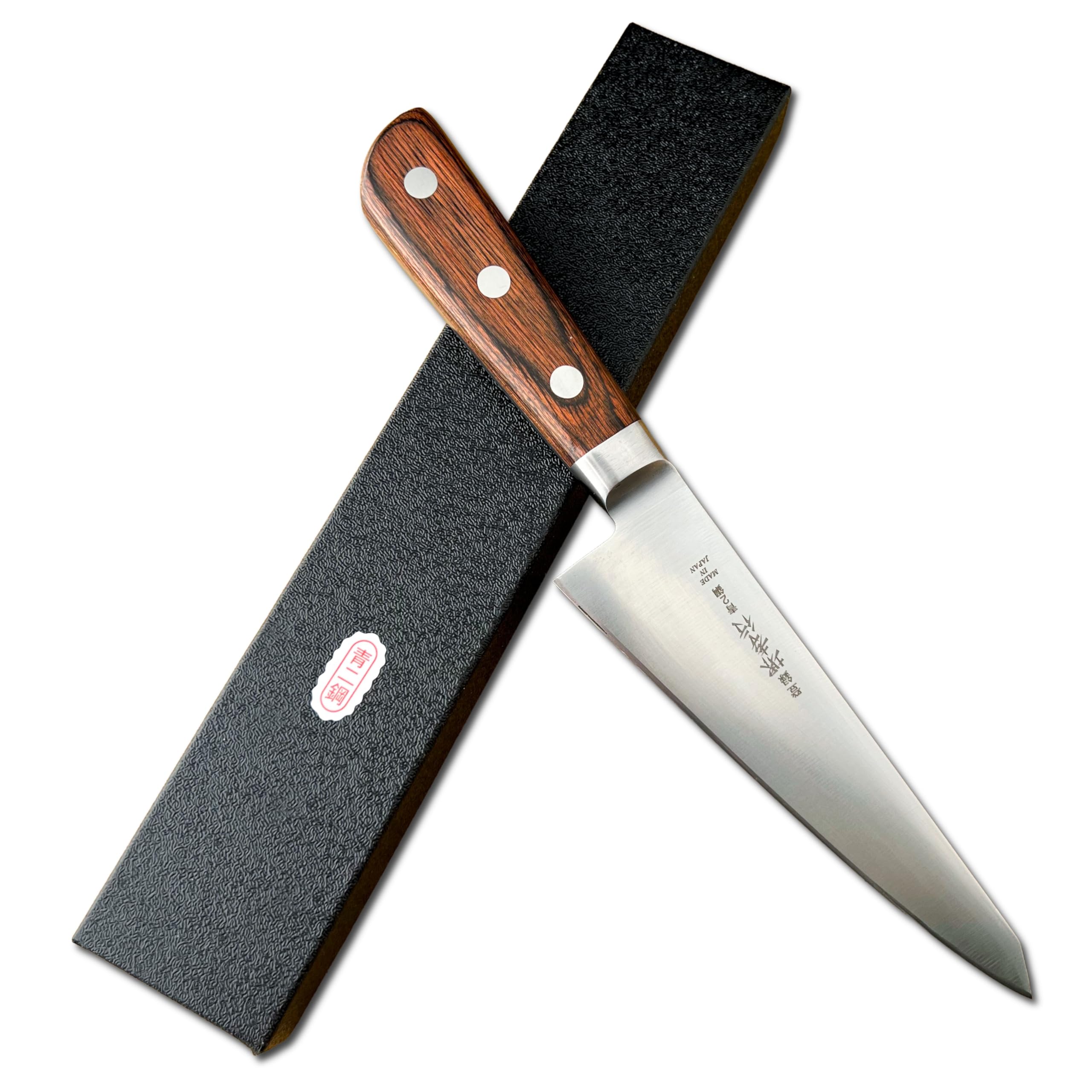 Amazon | 堺孝行 青二鋼-洋包丁 サバキ東型 両刃 洋ハンドル 150mm